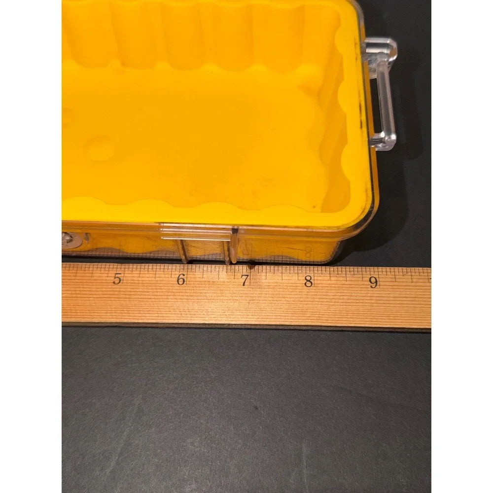 Pelican 1060 Micro Case Clear Yellow Water Resistant Hard Shell Storage Box USA